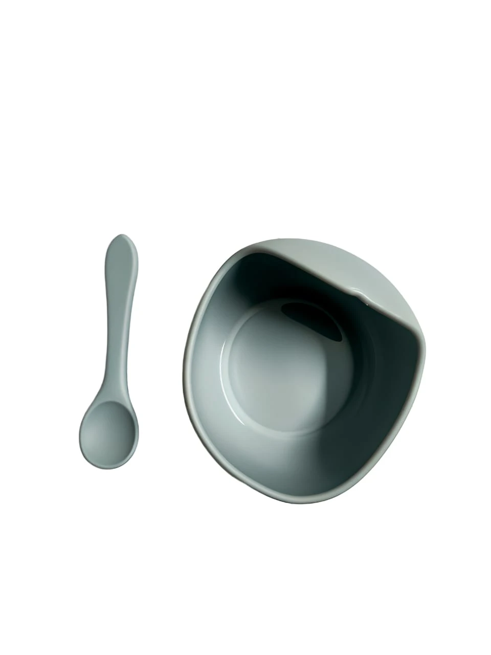 1-Piece Silicone Suction Bowls for Baby Led Weaning – Non-Slip & Non-Toxic Starter Set - color light gray