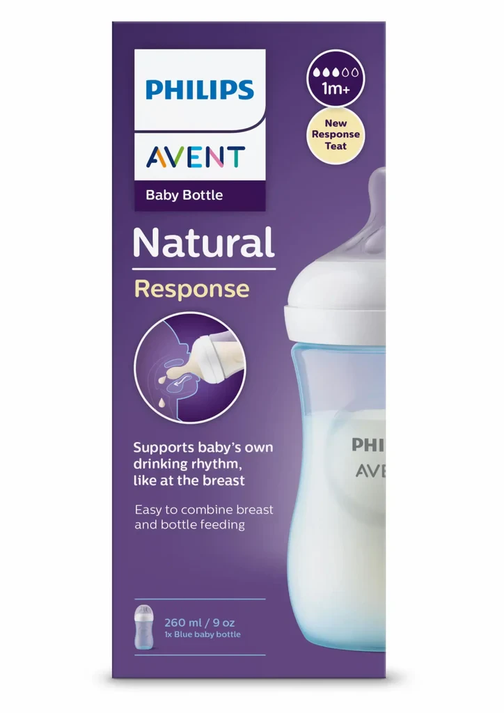 Philips Avent Blue Natural Plastic Baby Feeding Bottle | Blue | SCY903/21 125ml