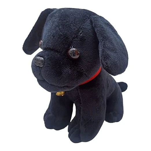 Black Puppy Dog Soft Toys for Girls Animal Stuffed Toy 25Cm