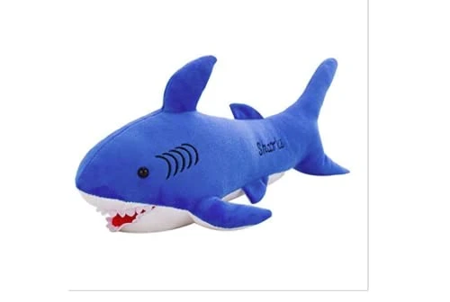 SKB New Soft Blue Shark Fish Stuffed Light Weight Playing Gift Toy 30 CM Art 11