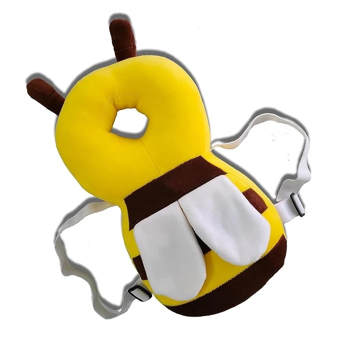 Head Protector Cushion Plush Soft Toy Early Learning Toy Fall Protection Helmet Baby Head Protector Child Adjustable Shoulder Strap (Head Protector),Yellow