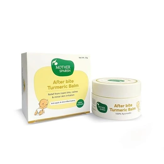 Mother Sparsh After Bite Turmeric Balm for Rashes And Mosquito Bites, 100% Ayurvedic, Gentle Skin Roll-On Formula, 25gm