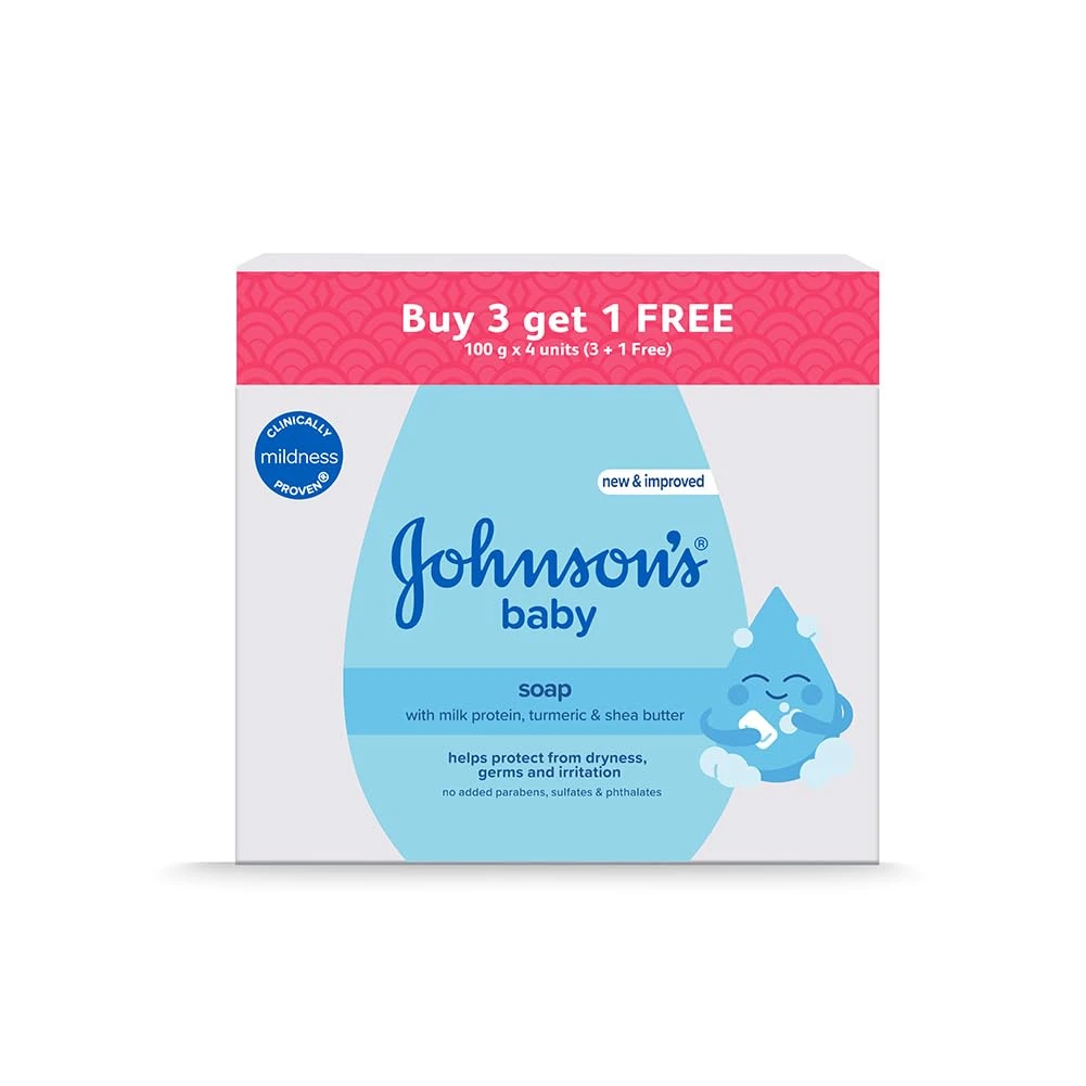 Johnson Baby Soap 100g (Pack of 3+1)