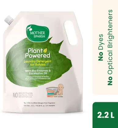 Mother Sparsh Plant Powered Baby Laundry Liquid Detergent with Bio -Enzymes and Eucalyptus Oil Multi-Fragrance Liquid Detergent  (2.2 L)