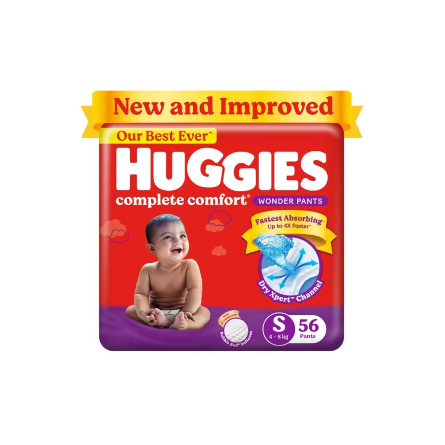 Huggies complete comfort Wonder Pants  Size (S)- 56 Diaper Pants