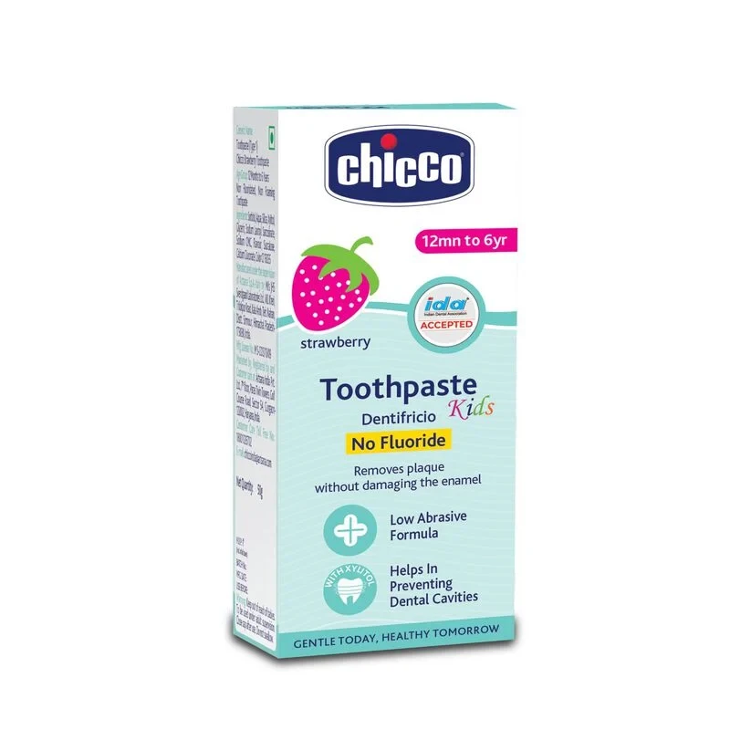 Chicco Tooth Paste Strawberry No Fluoride (1Y-6Y) (50g)