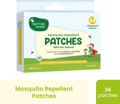 Mother Sparsh 100% Natural Mosquito Repellent Patches for Babies, Protects from Dengue,Malaria  (24 Patches)