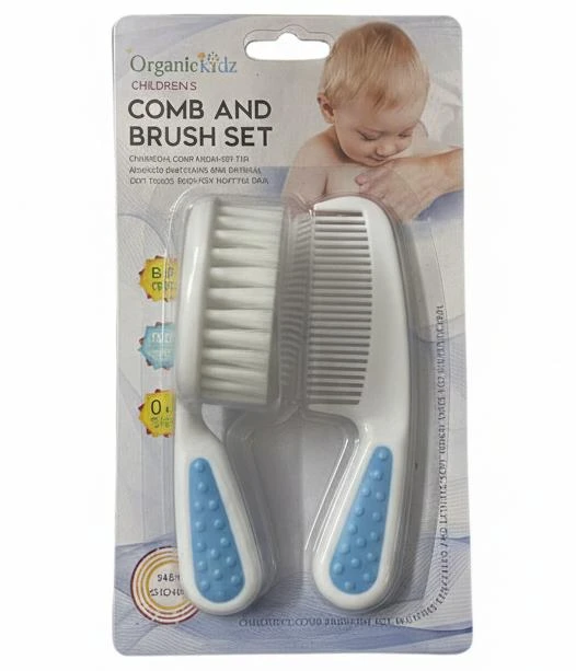 Organic Kidz Baby Comb and Brush Set | Gentle Care for Newborns & Toddlers