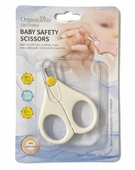 Organic Kidz Baby Safety Scissors | Gentle and Safe Nail Trimmer for Newborns (0+ Months)