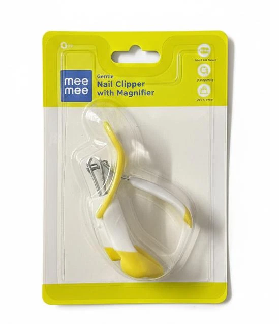 Mee Mee Gentle Baby Nail Clipper with Magnifier - Safe & Easy Nail Trimming for Infants and Toddlers