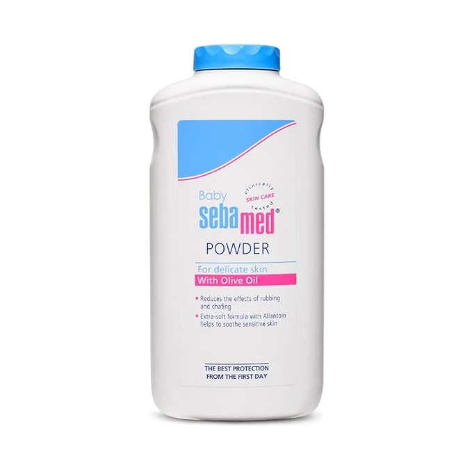Sebamed Baby Powder| Olive Oil, Allantoin|Keeps newborn’s skin fresh|absorbs sweat| 200 gm