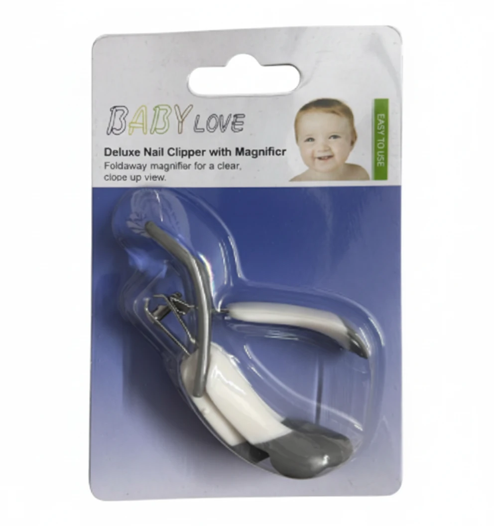 Baby Love Deluxe Nail Clipper with Magnifier | Safe & Easy Baby Nail Trimmer | Foldaway Magnifying Glass