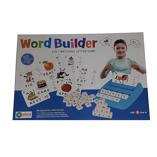 Ekta Word Builder 2 in 1 Letters Matching Game, Educational Game for Pre-School Kids