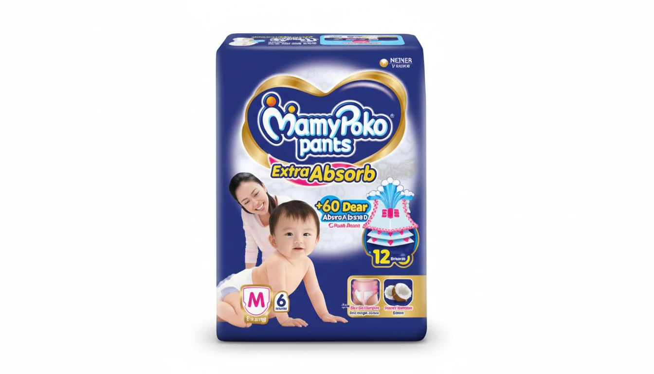 Mamypoko Extra Absorb Diaper Pants M 6 Pieces