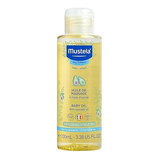 Mustela Baby Massage Oil (100 ml ) with Avocado Oil,