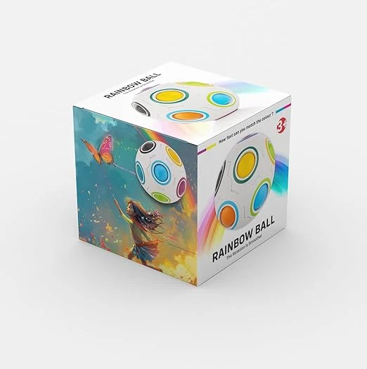 Rainbow Ball Puzzle, Color Matching Sphere Fidget Toy