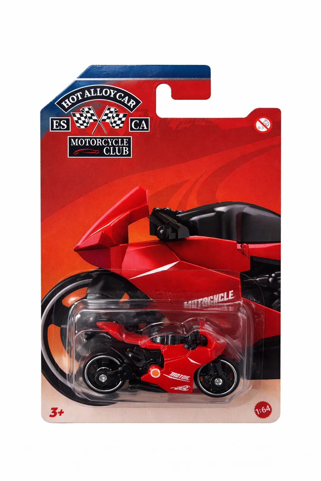 Die-Cast Metal Bike Toy (Red)
