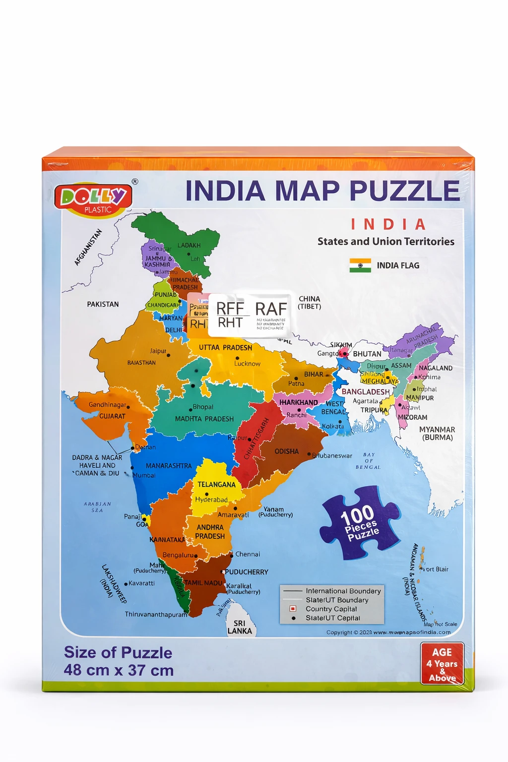 Dolly Plastic India Map Puzzle