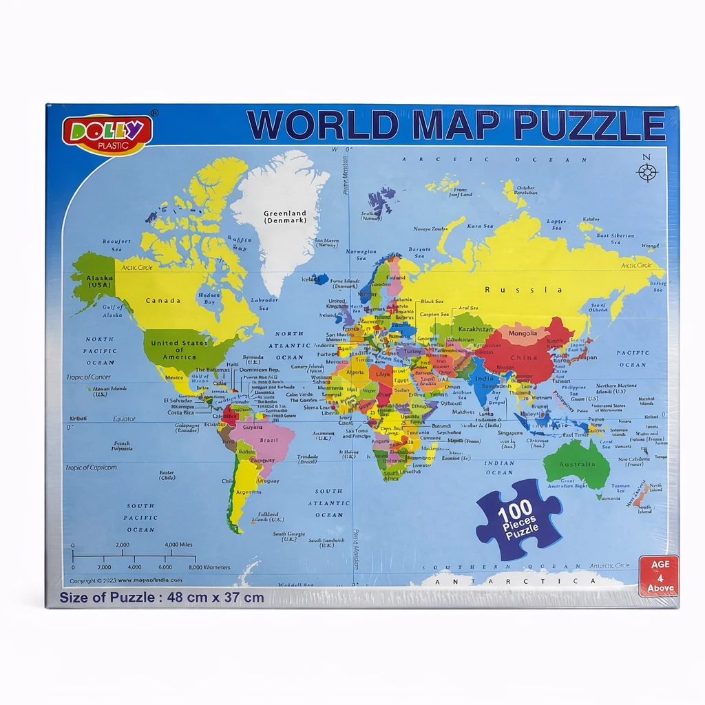 Dolly Plastic India Map Puzzle