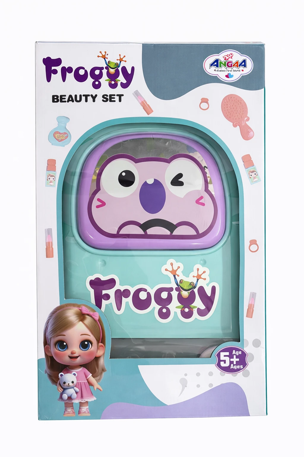 Angaa Froggy Beauty Set for Kids – Pretend Makeup Playset