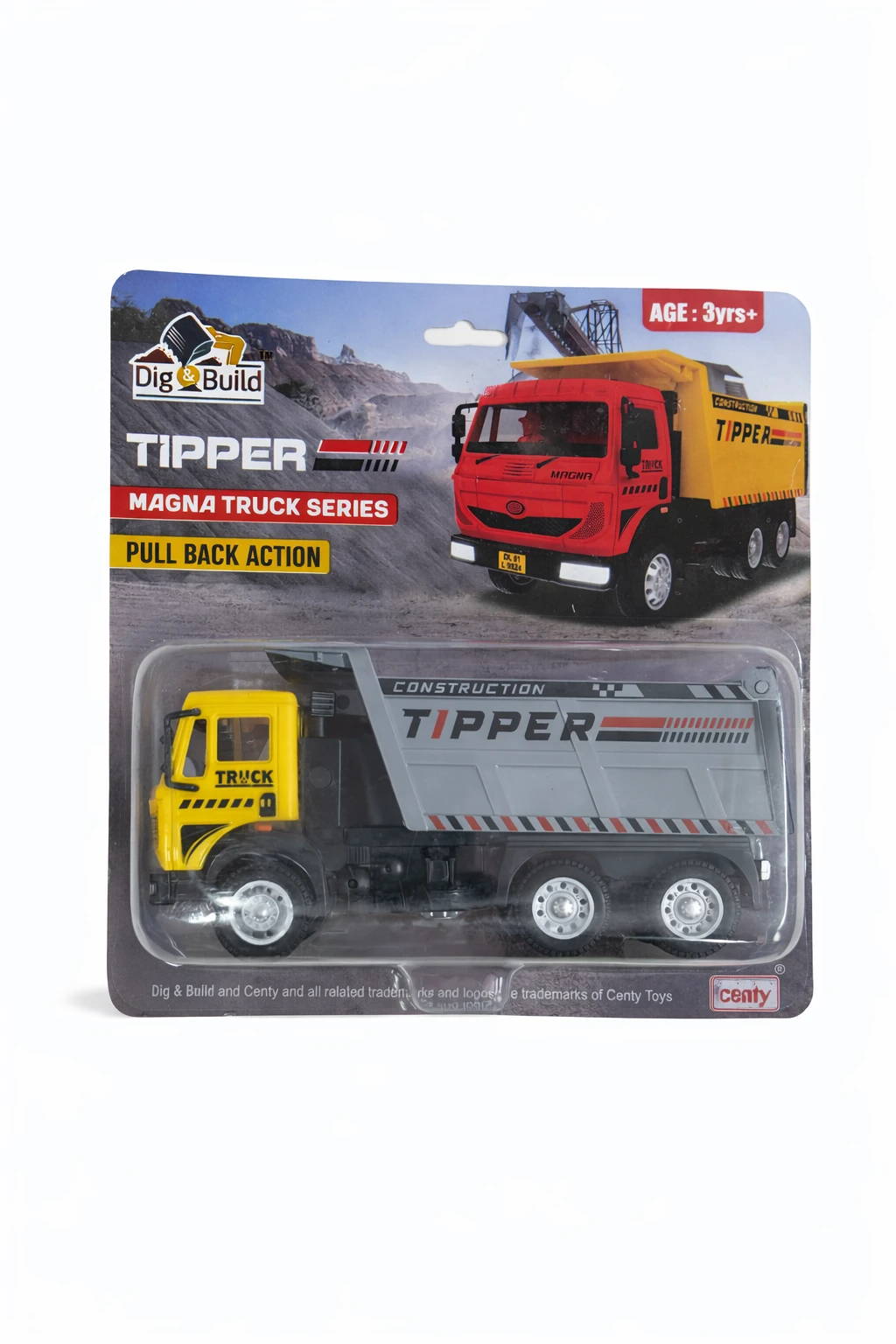 Centy Magna Tipper Truck – Pull Back Construction Toy for Kids
