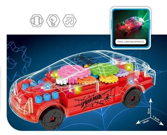 Spiderman Electric gear sound and light car