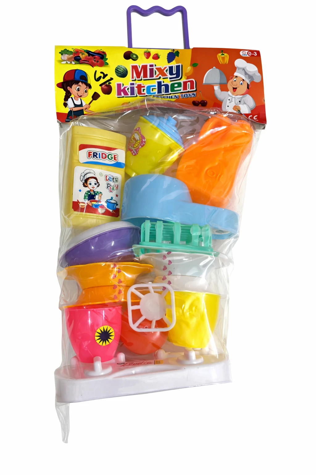 Mixy Kitchen Toy Set for Kids | Colorful Pretend Play Cooking Set