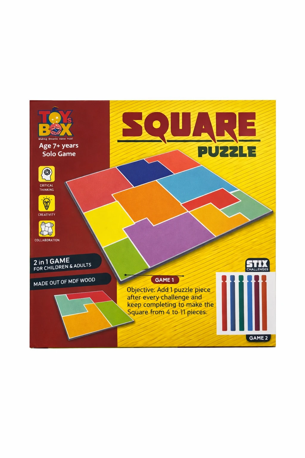 Toy Box Square Puzzle Game