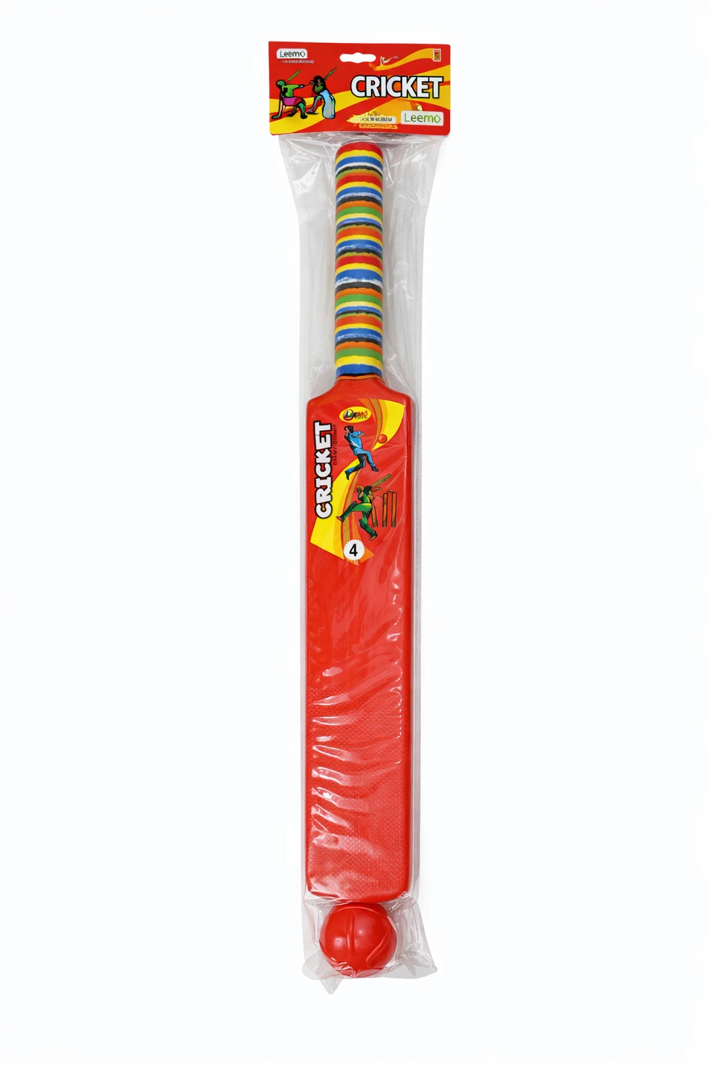 Arodro Plastic Cricket Bat with Ball Red