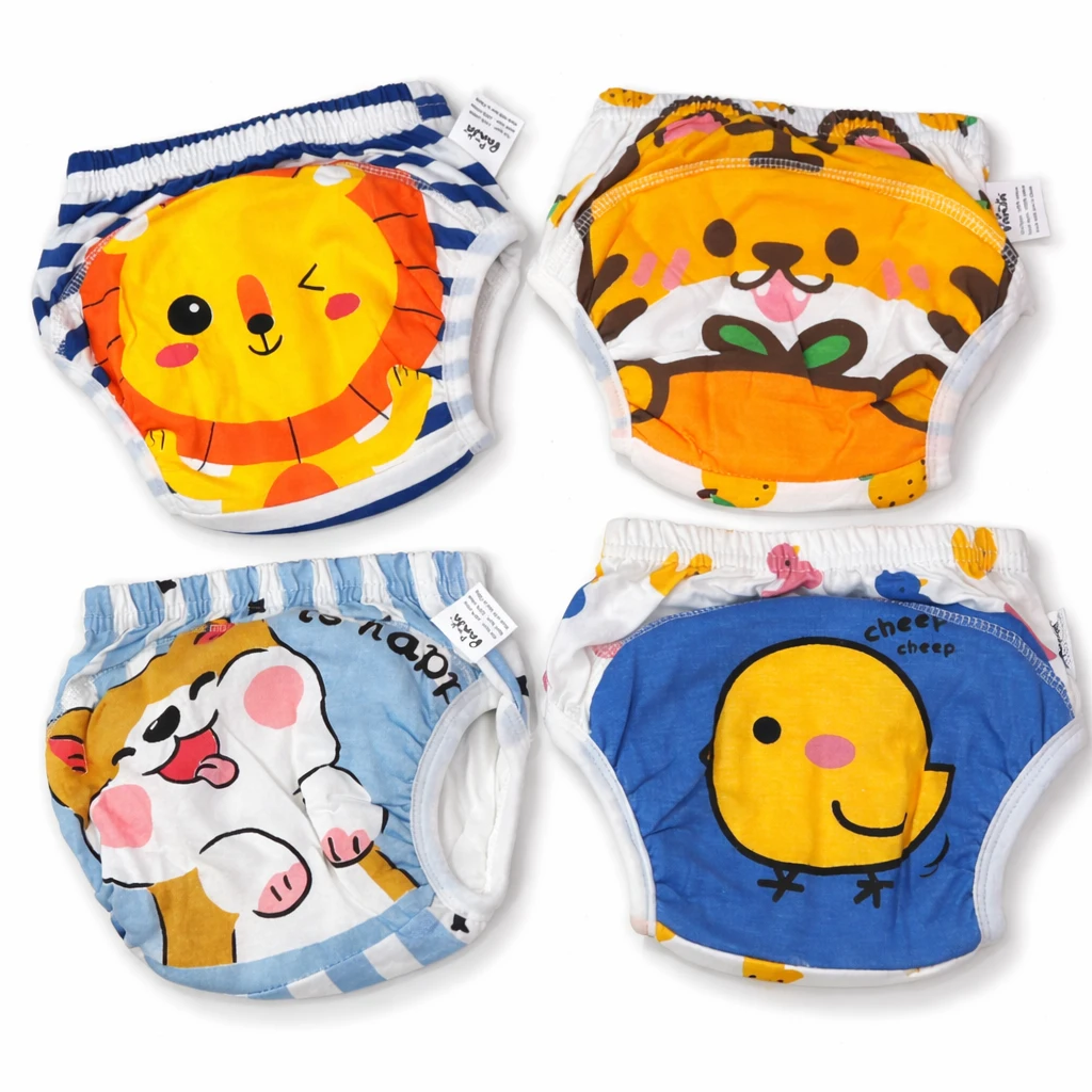 P for Panda Baby Diaper Pants Pack of 4 Size- S