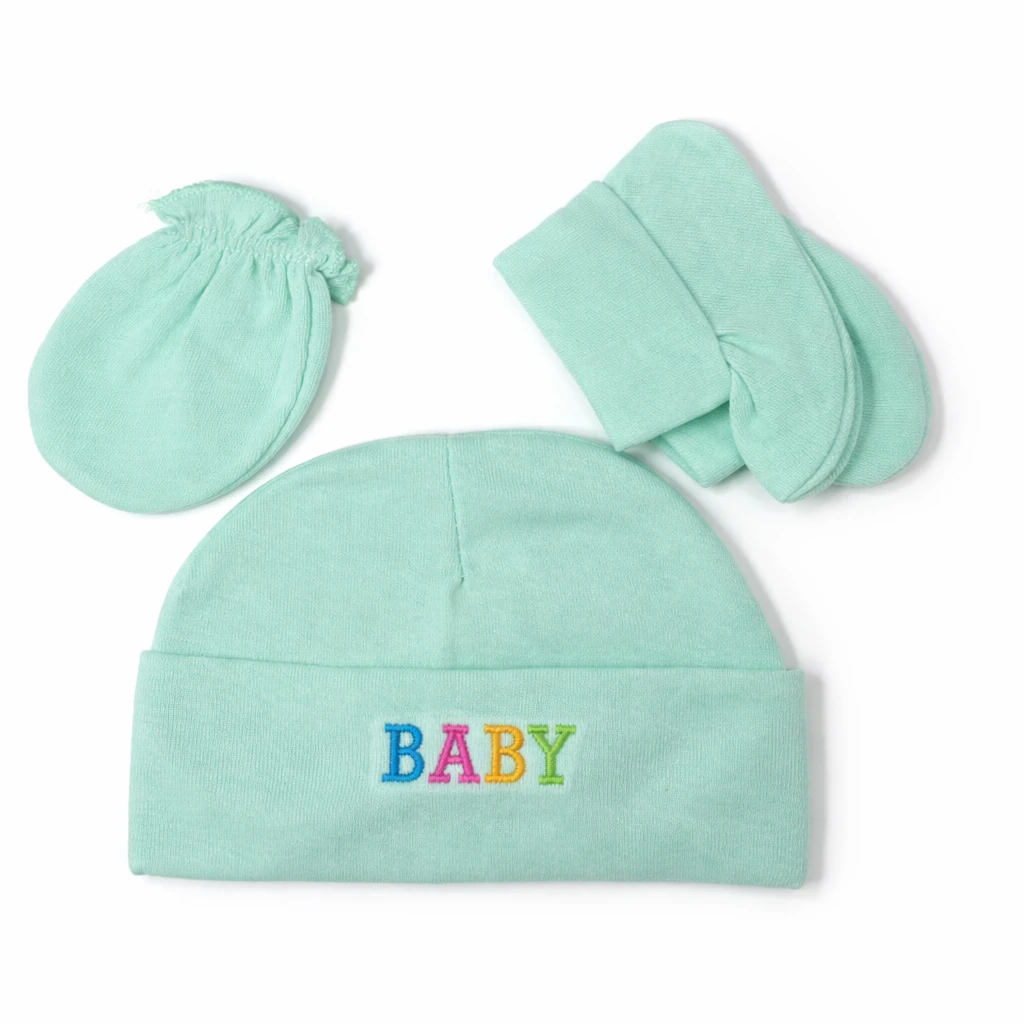 Baby Mitten, Booties & Cap Set – Soft Cotton Winter Essentials | Pack of 3