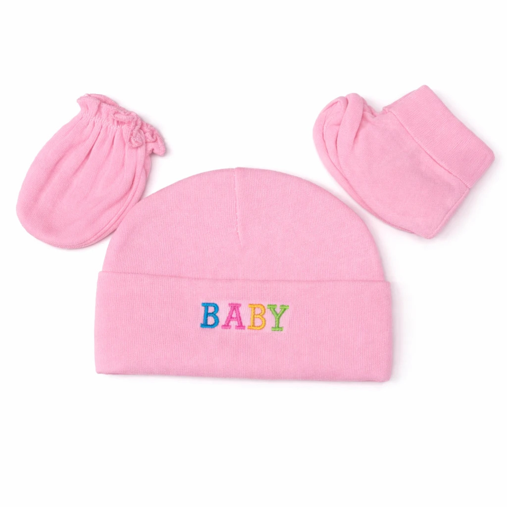 Baby Mitten, Booties & Cap Set – Soft Cotton Winter Essentials | Pack of 3