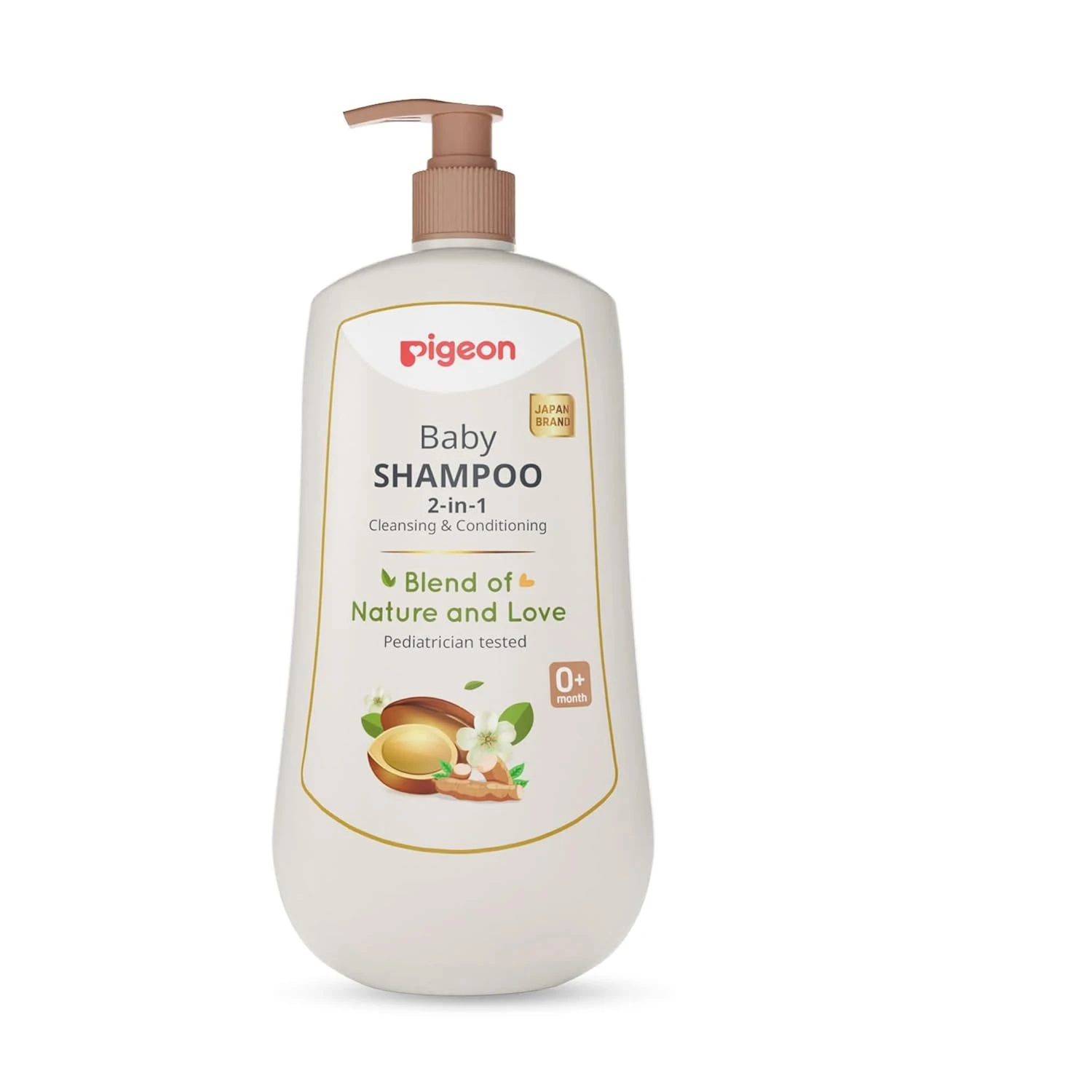 Pigeon 2-in-1 Baby Shampoo For Cleansing & Conditioning, Enriched With Avocado Oil & Marshmallow Extract, Parabens Frew, SLS & SLES Free - 500 ml