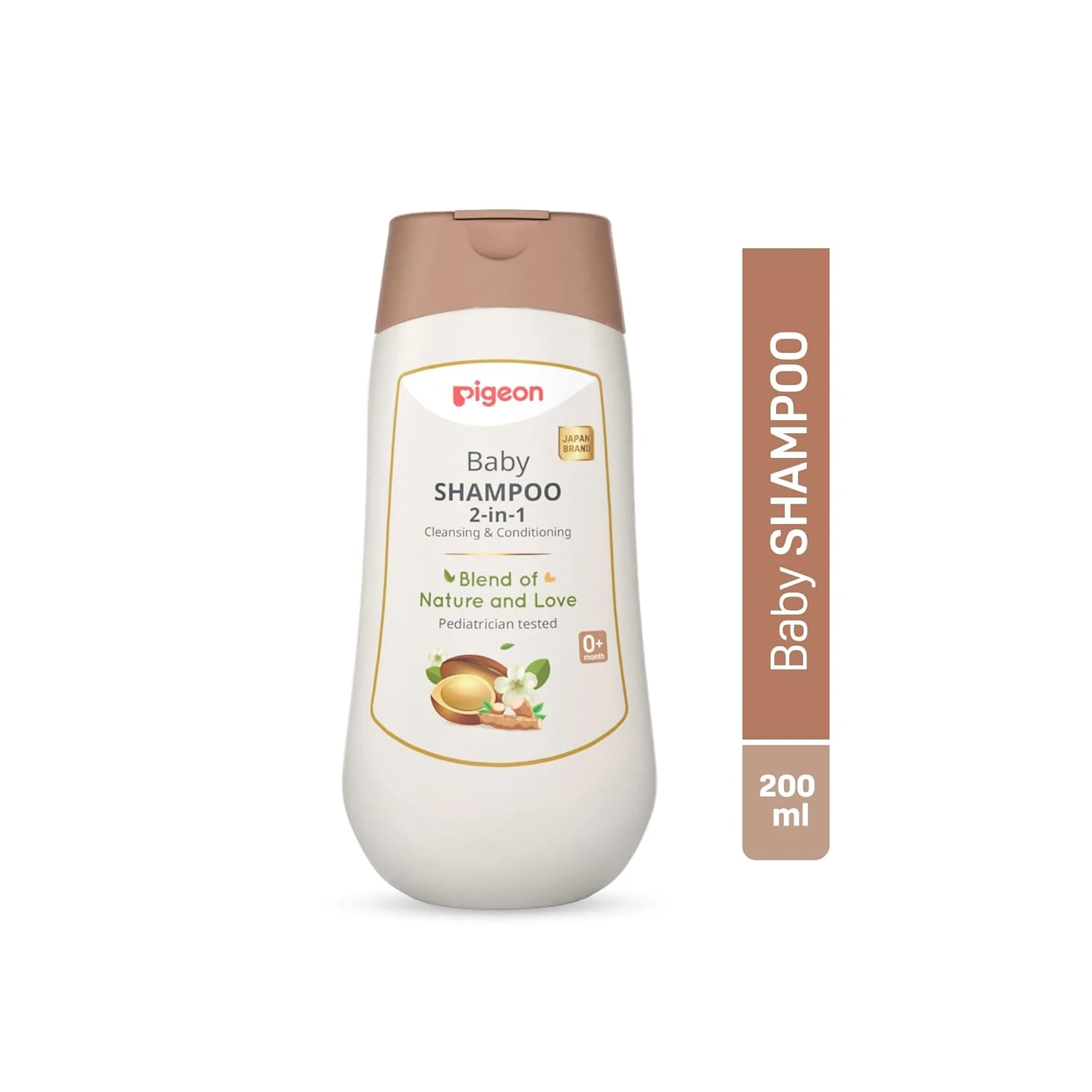 Pigeon 2-in-1 Baby Shampoo For Cleansing & Conditioning, Enriched With Avocado Oil & Marshmallow Extract, Parabens Frew, SLS & SLES Free - 200 ml