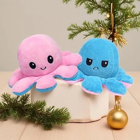 Babique Octopus Plushie Reversible Stuffed Plush Teddy Bear Soft Toy