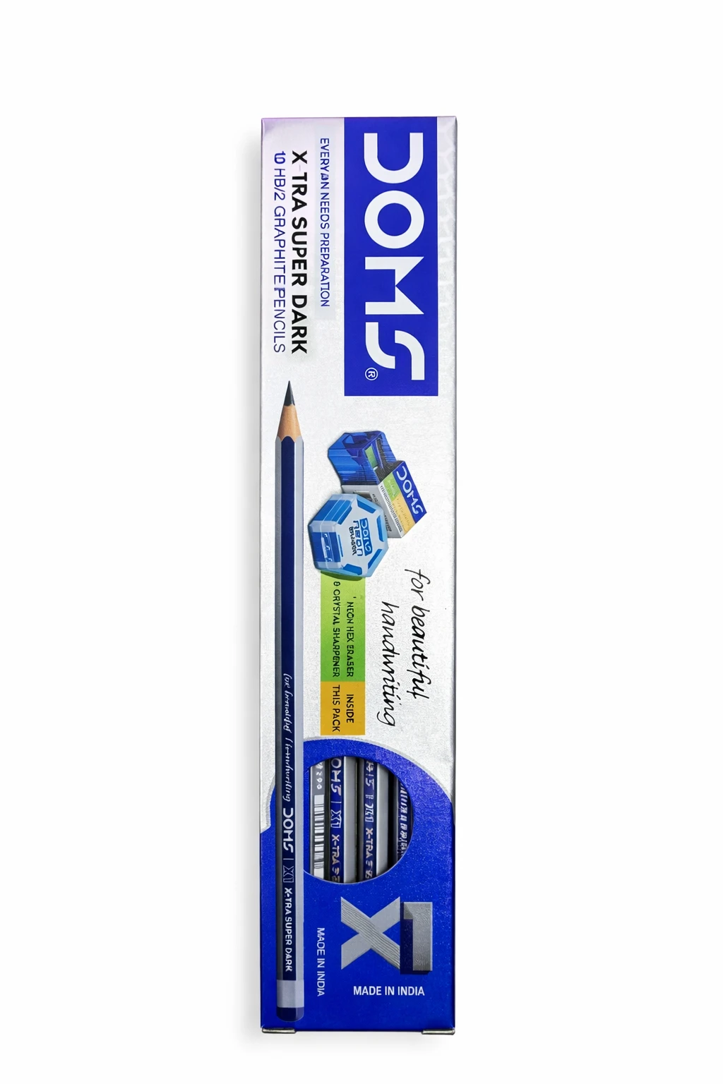 DOMS X1 Extra Super Dark Pencils – Pack of 10