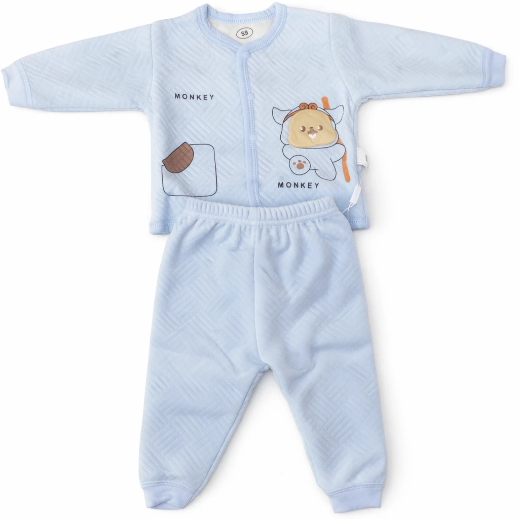 Little Bunny Organic Cotton Baby Woolen Shirt & Pajama – Size 66
