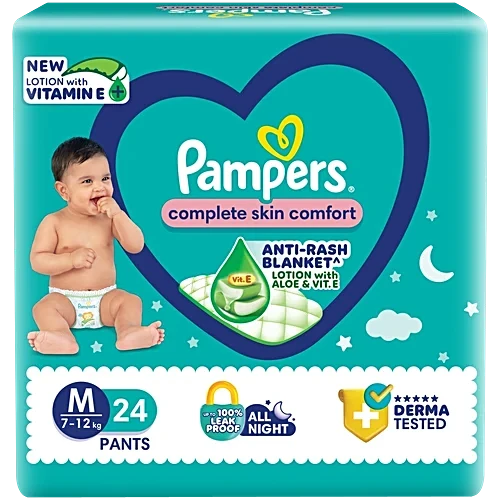 Pampers Complete Skin Comfort Diaper Pants - M, 7-12 kg, 24 pcs