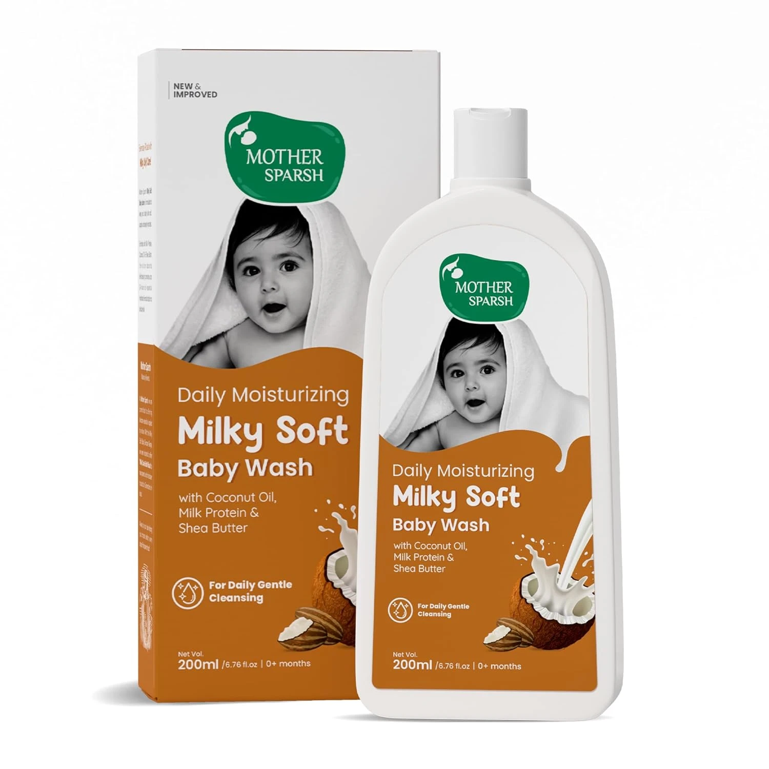 Mother Sparsh Milky Soft Baby Wash - 200ml